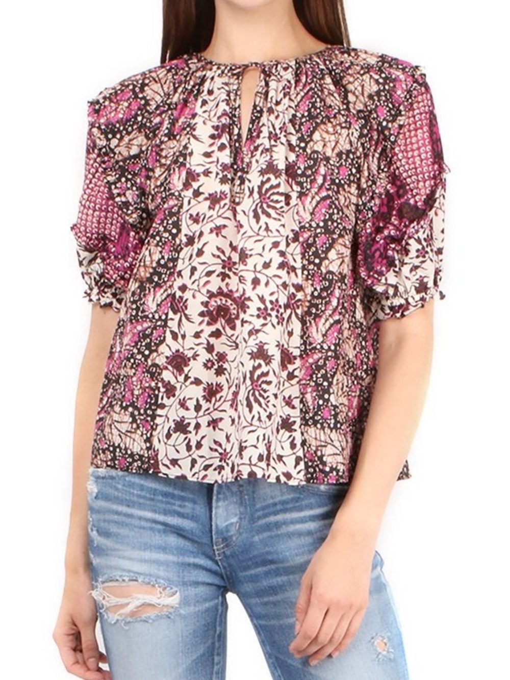 ULLA JOHNSON- Arusi Top Fuchsia Size 4